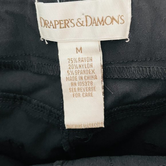 Drapers & Damons Comfort Pull-on Stretchy Black Pants Size M - Picture 7 of 7
